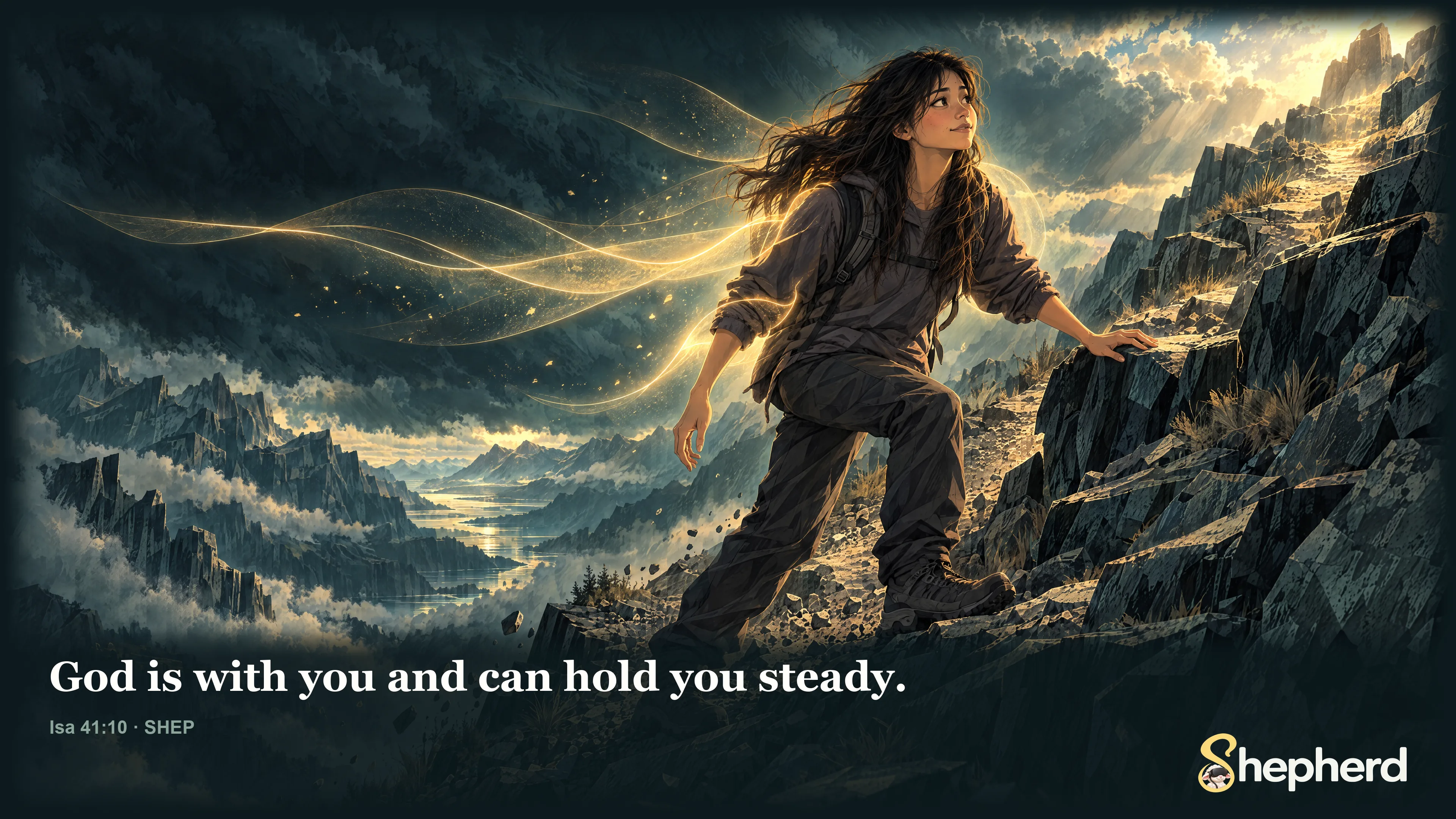 God is with you and can hold you steady. — Isaiah 41:10 · SHEP